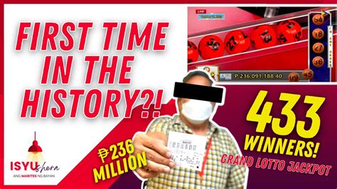6 55 lotto result history philippines|Lotto thoughts: The 433 winners, mathematics and morality.